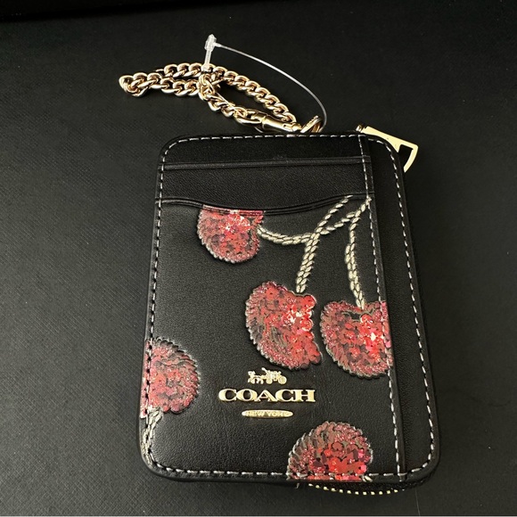 NWT coach 🍒 Zip Card Case
With Cherry Print 🍒 - Picture 3 of 7